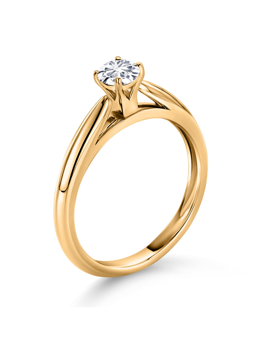 10K Yellow Gold Lab Grown Diamond Solitaire Engagement Ring R231