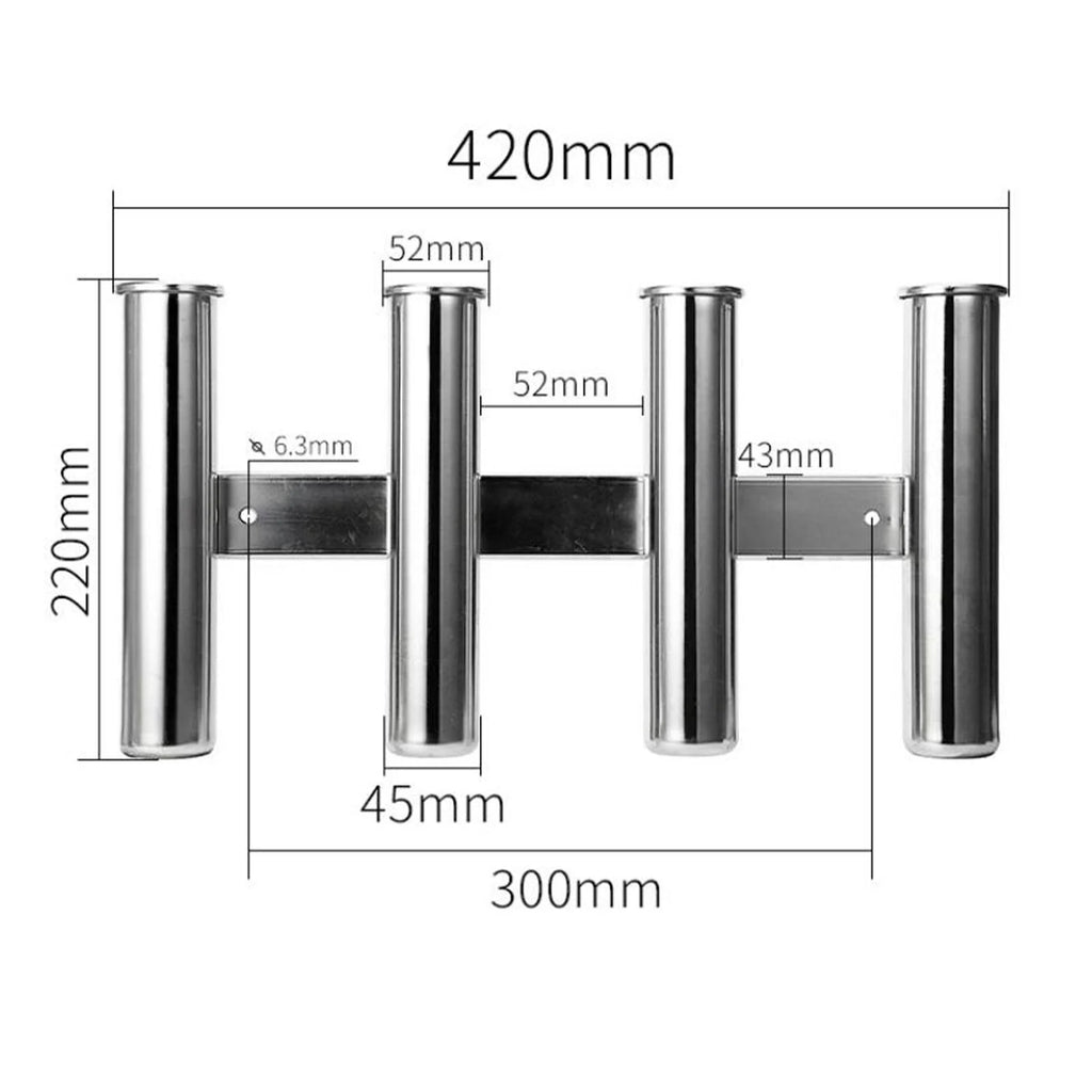 4 Tubes Boat Fishing Rod Holder V618