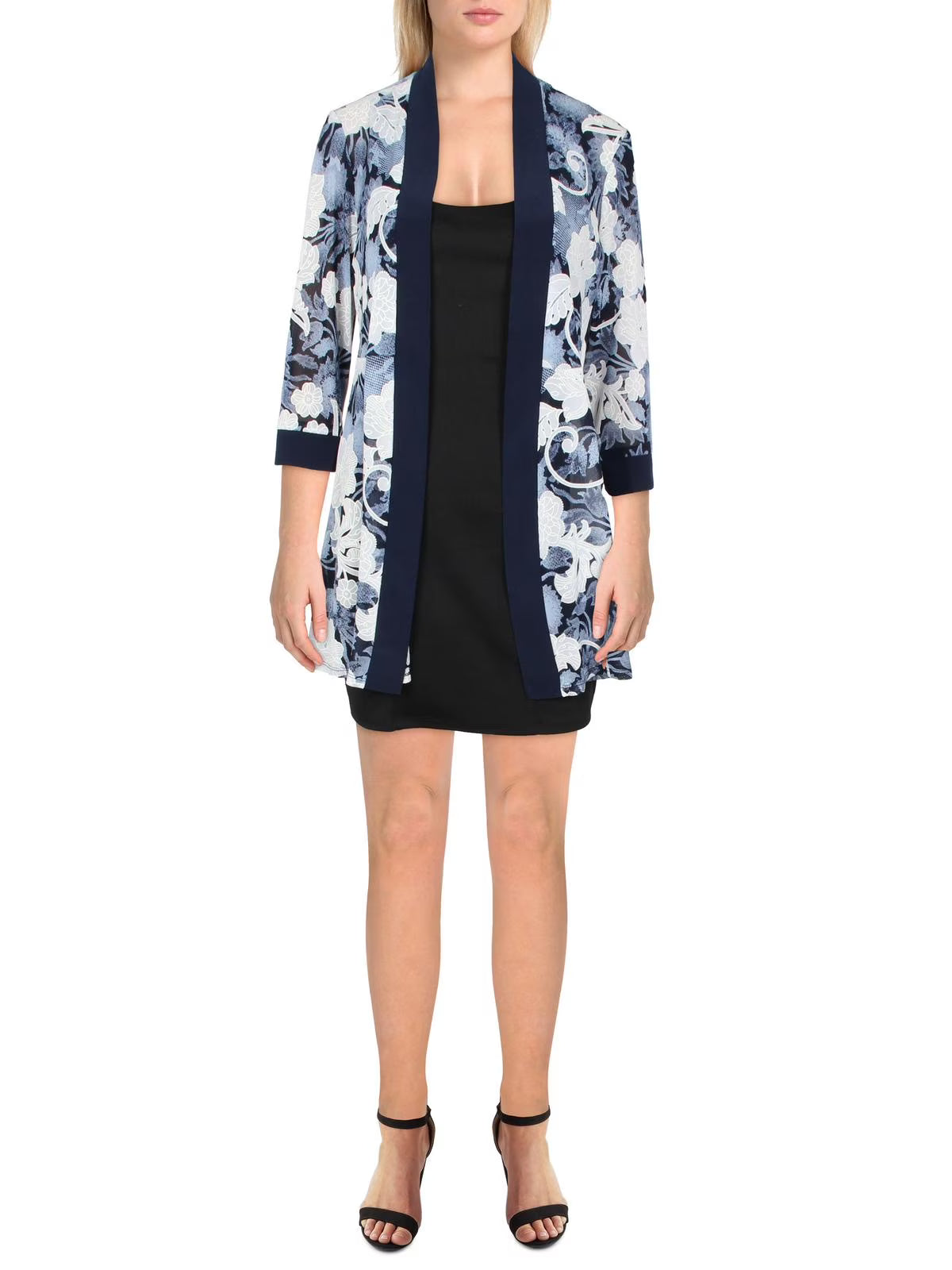 Printed Sheer Duster Blazer U582794