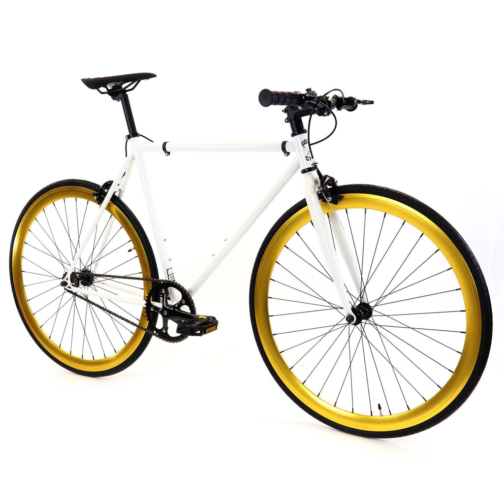 White Single Speed Fixie Bike W4114