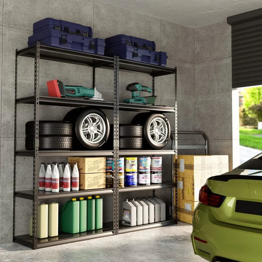 Heavy Duty 5-Tier Metal Garage Storage Shelving Rack, 35.8" W x 16.2" D x 72" H E7352