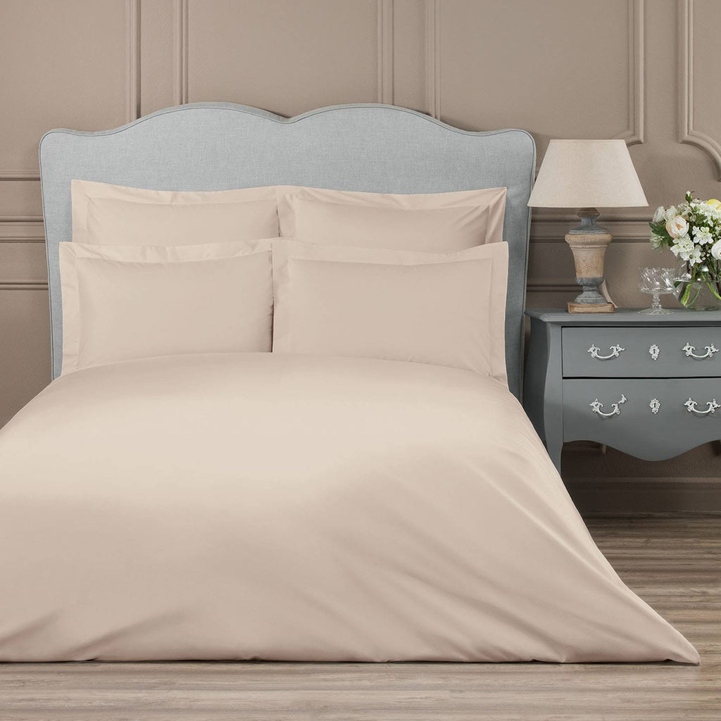 Light Beige Cotton Sateen Duvet Cover Single Size V384936
