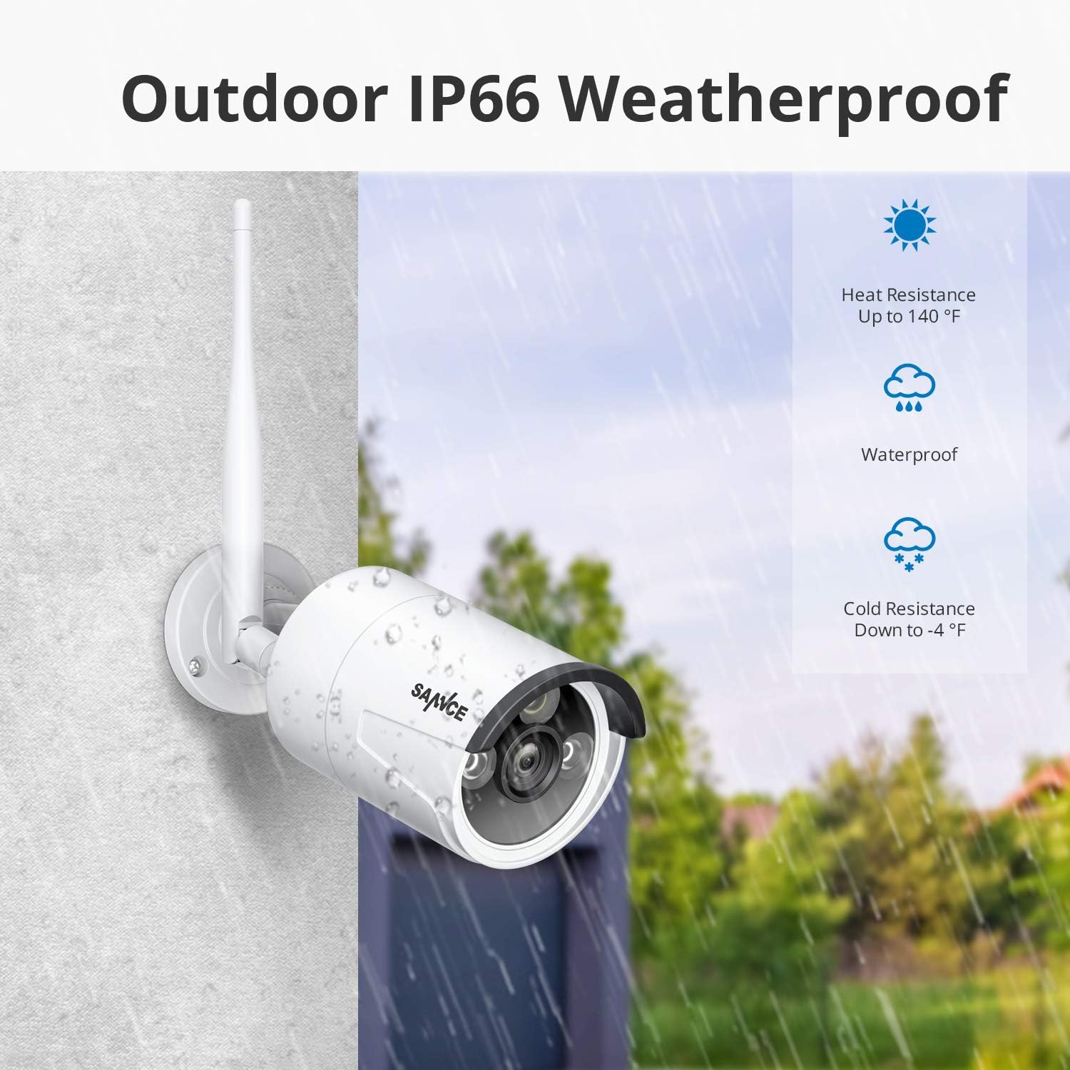 1080p 8 Channel Wireless Security Camera System with 4 Pcs Outdoor Cameras V120