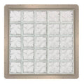 Vinyl Framed Glass Block Window with Clay Colored Vinyl Nailing Fin U176750