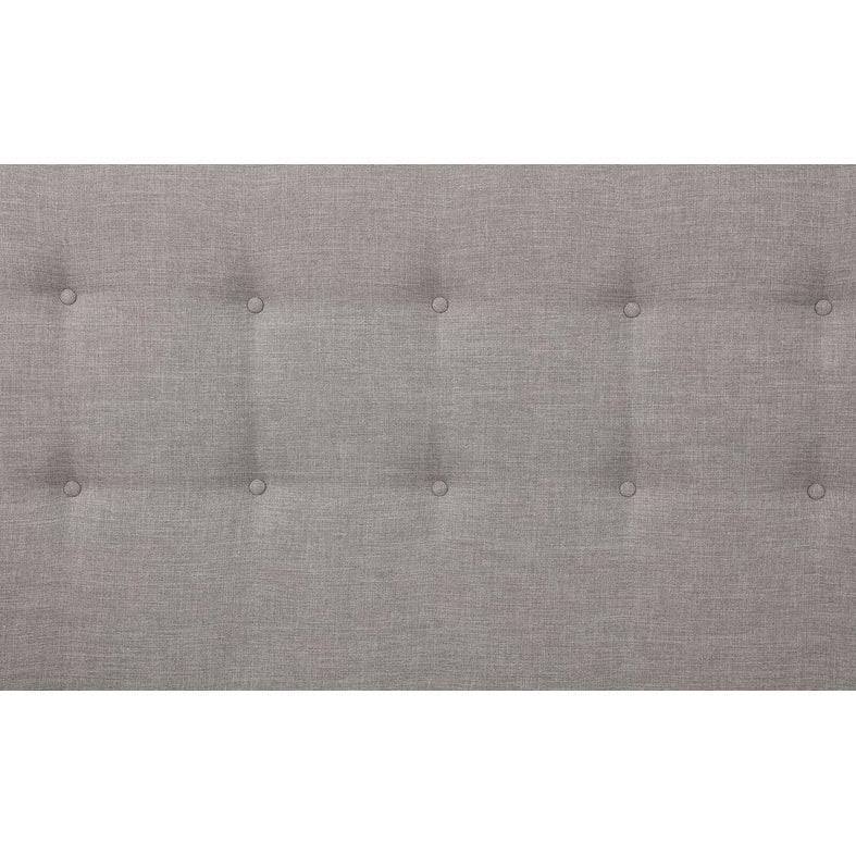 King Sized Gray Linen Panel Headboard D18754