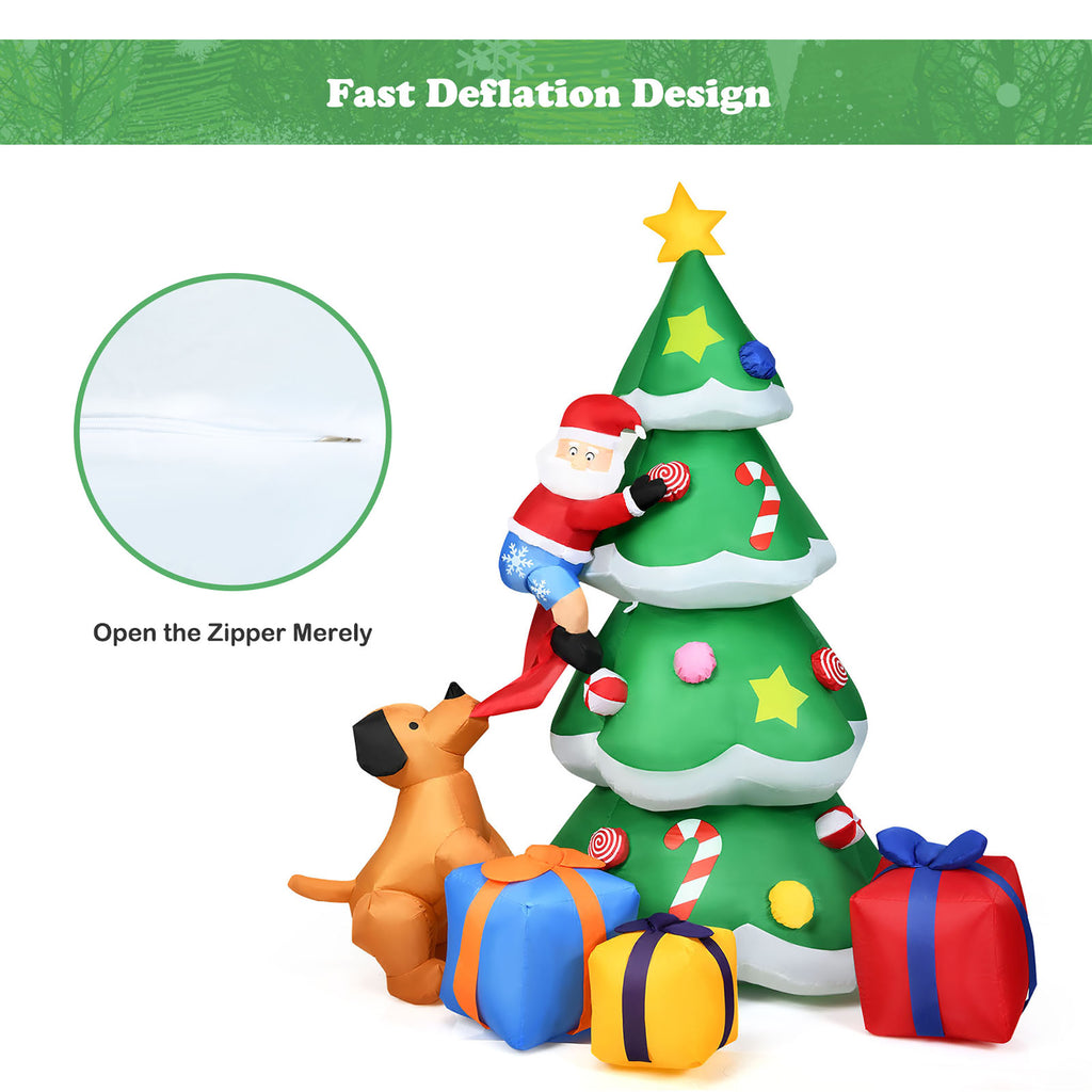7 FT Inflatable Christmas Tree with LED Lights A9520