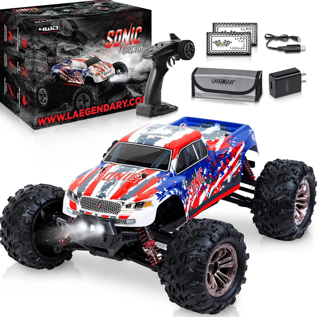 4x4 Offroad Monster Truck Remote Control Car, 1:16 Scale, Brushed, Waterproof Y509
