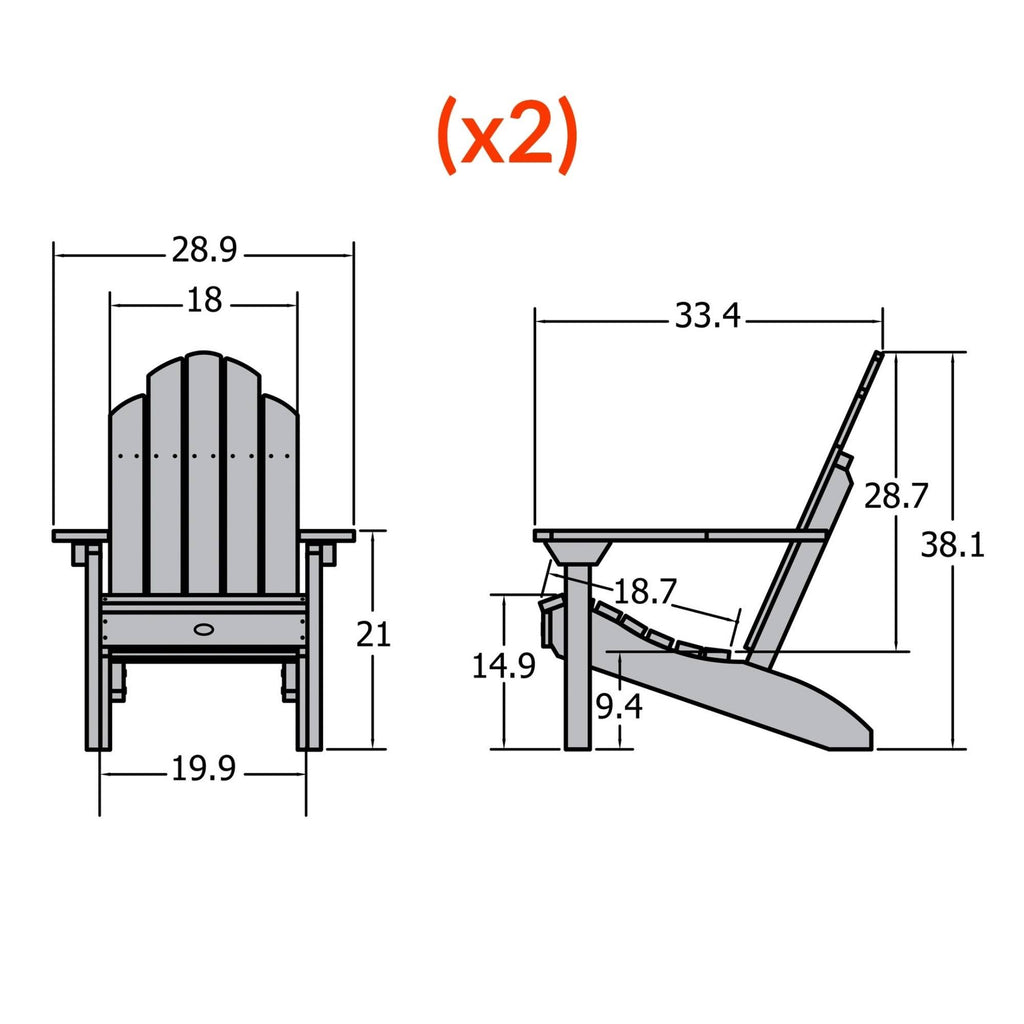 Toffee Adirondack Chair (Set of 2) O5830