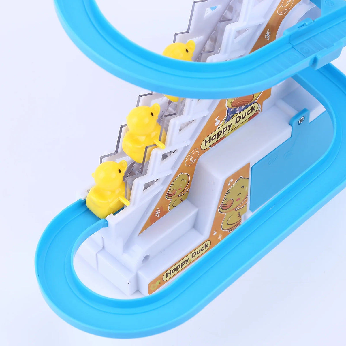 Electric Duck Roller Coaster Toy Climbing Stairs Slide Set Q240452