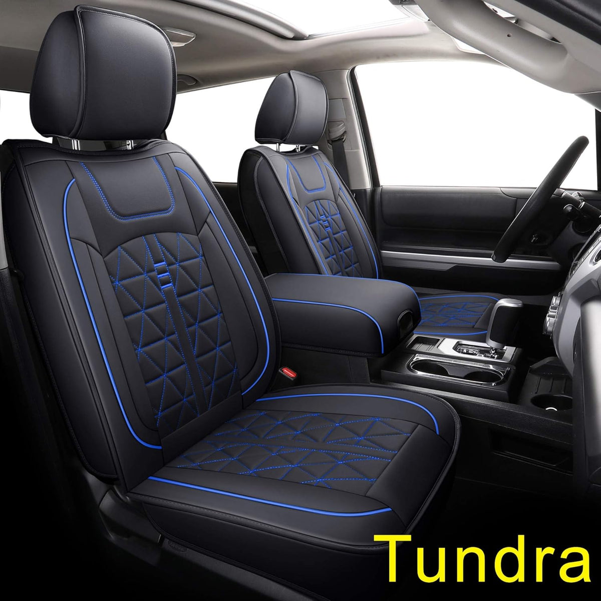 Waterproof Faux Leather Seat Covers (Black 2 PCS) B560