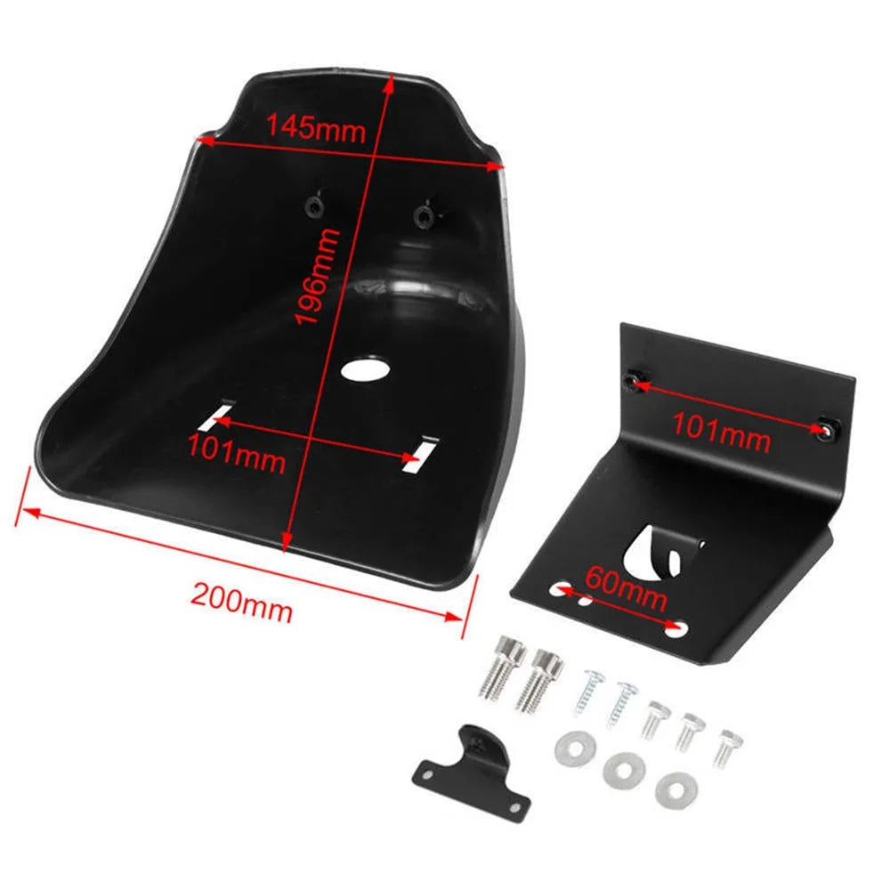 Matte Black Motorcycle Front Spoiler Cover Mudguard with Mounting Bracket H75552