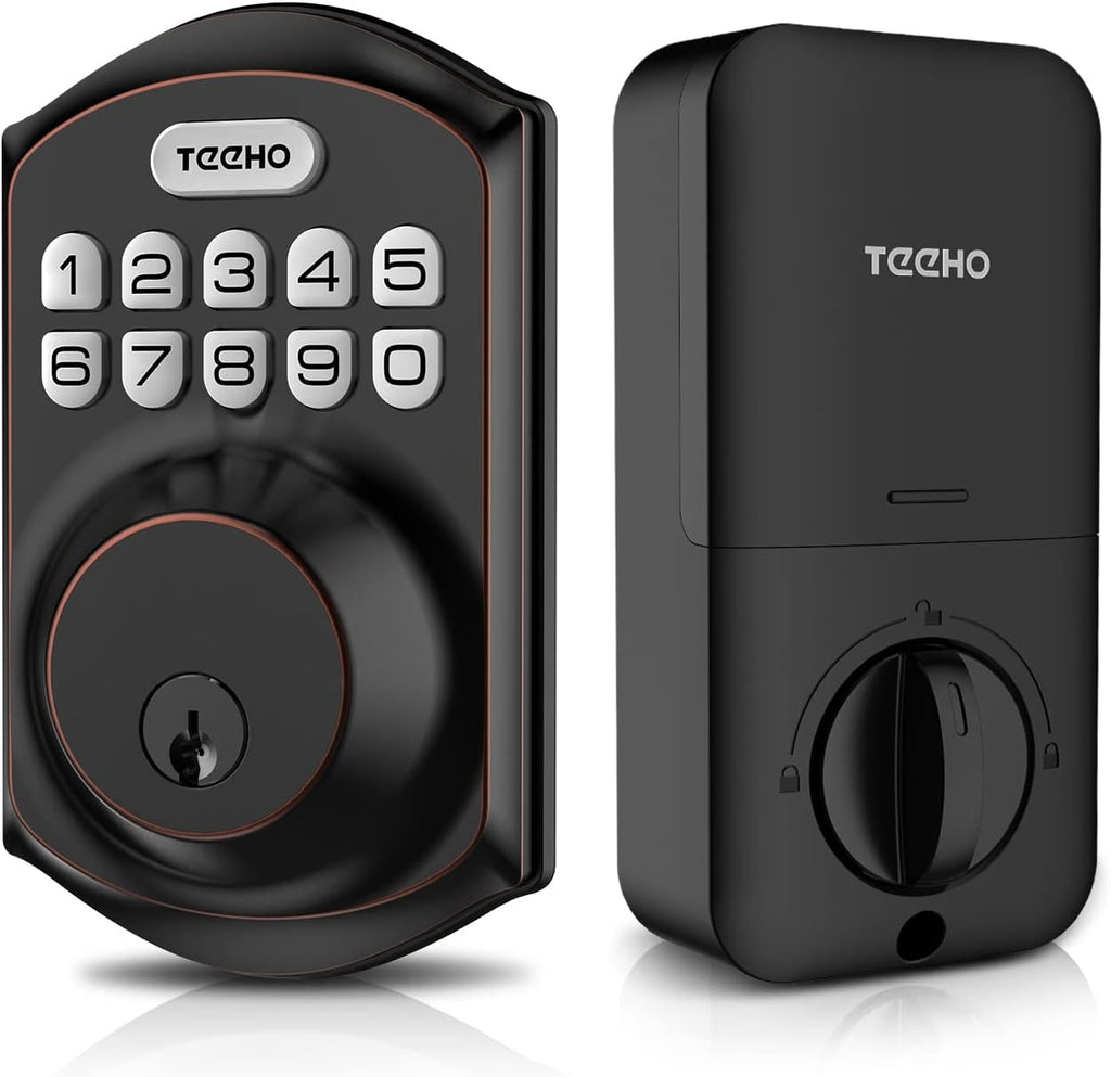 Oil-Rubbed Bronze Keyless Entry Deadbolt with Keypad, Pack of 2 V62549