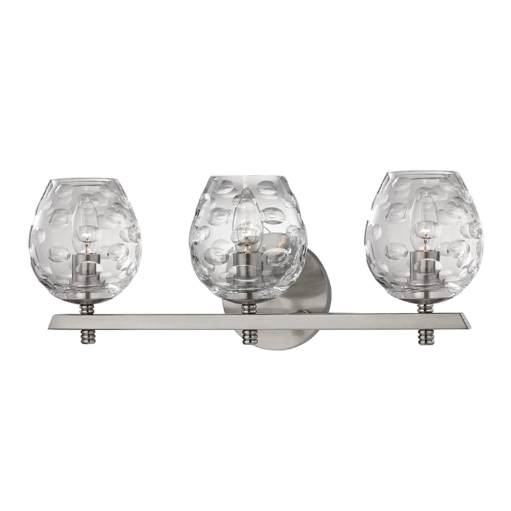 3 Light Bath Bracket Satin Nickel O187