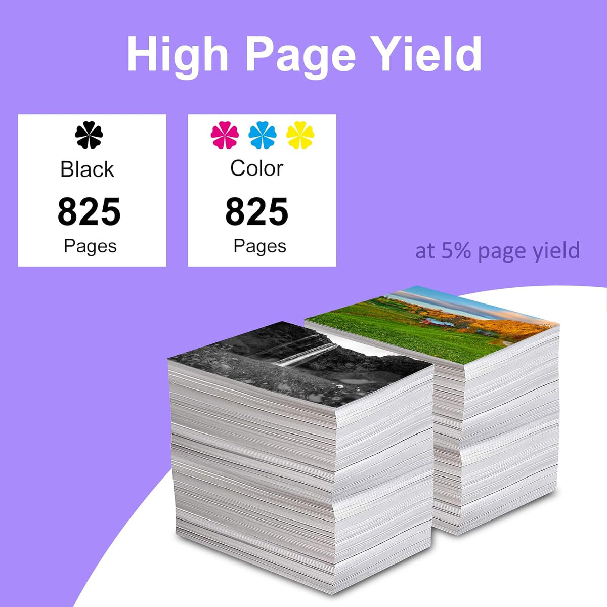 4 Pack Black Cyan Magenta Yellow Ink Cartridge for HP Printers X270882