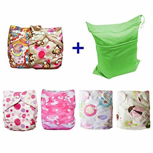 6pcs Reusable Washable Pocket Cloth Diapers S41278