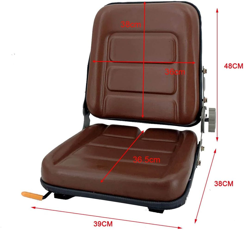 PVC Forklift Seat with 140° Adjustable Back B47198
