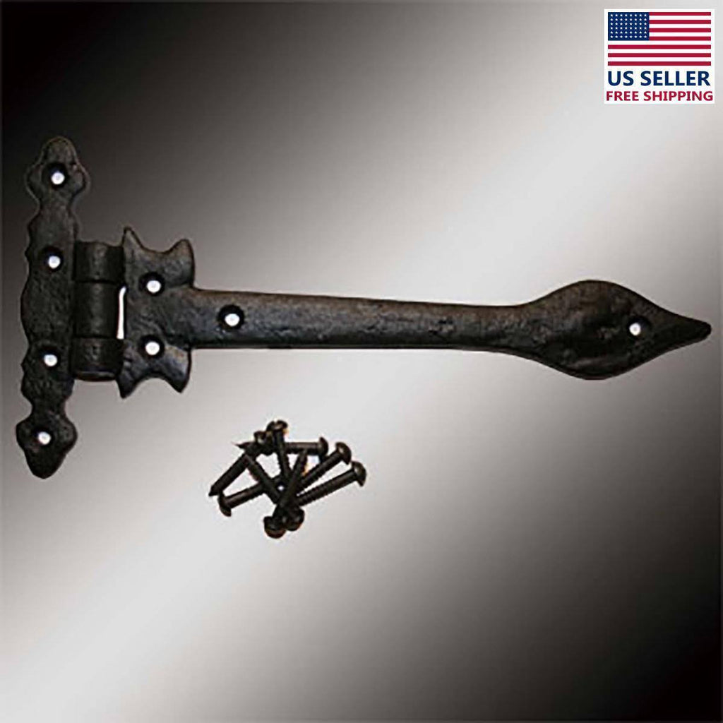 8 Strap Hinges Wrought Iron Spear Tip 11-3/4x22 Q140