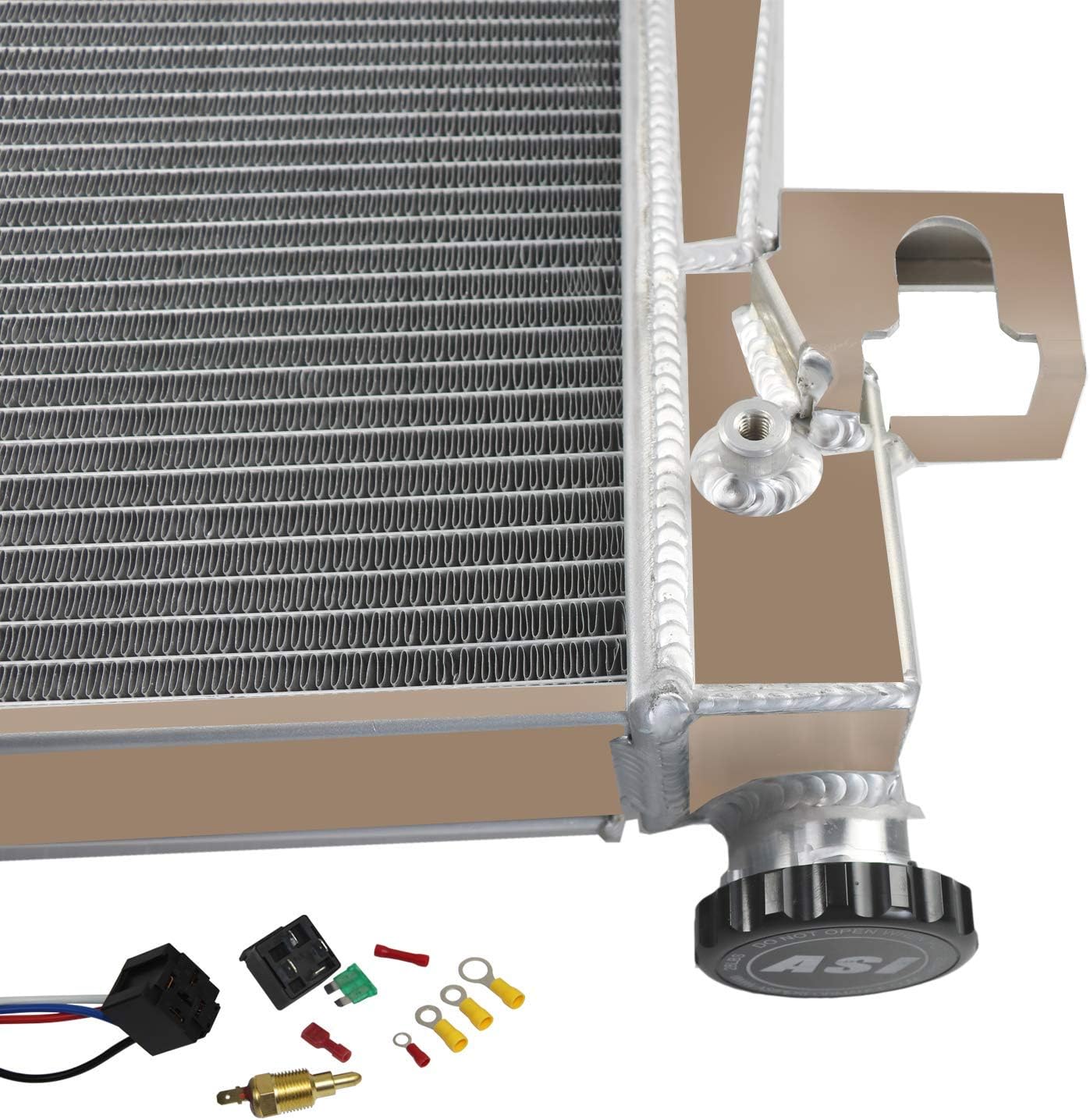 Aluminum Radiator with Shroud Fan and Thermostat Relay Kits K32011