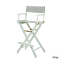 White Frame Gray Canvas Director's Chair G8038