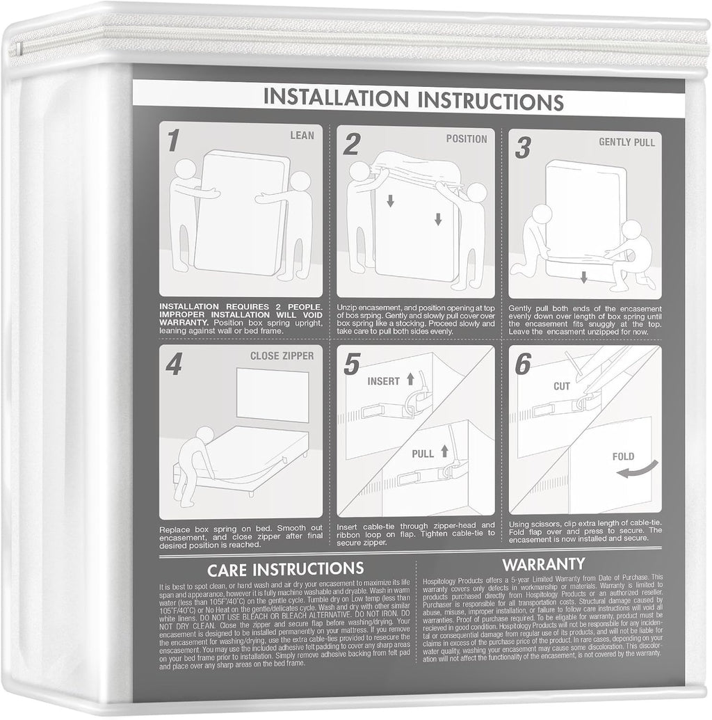 Split King Zippered Box Spring Encasement Set of 2 G958