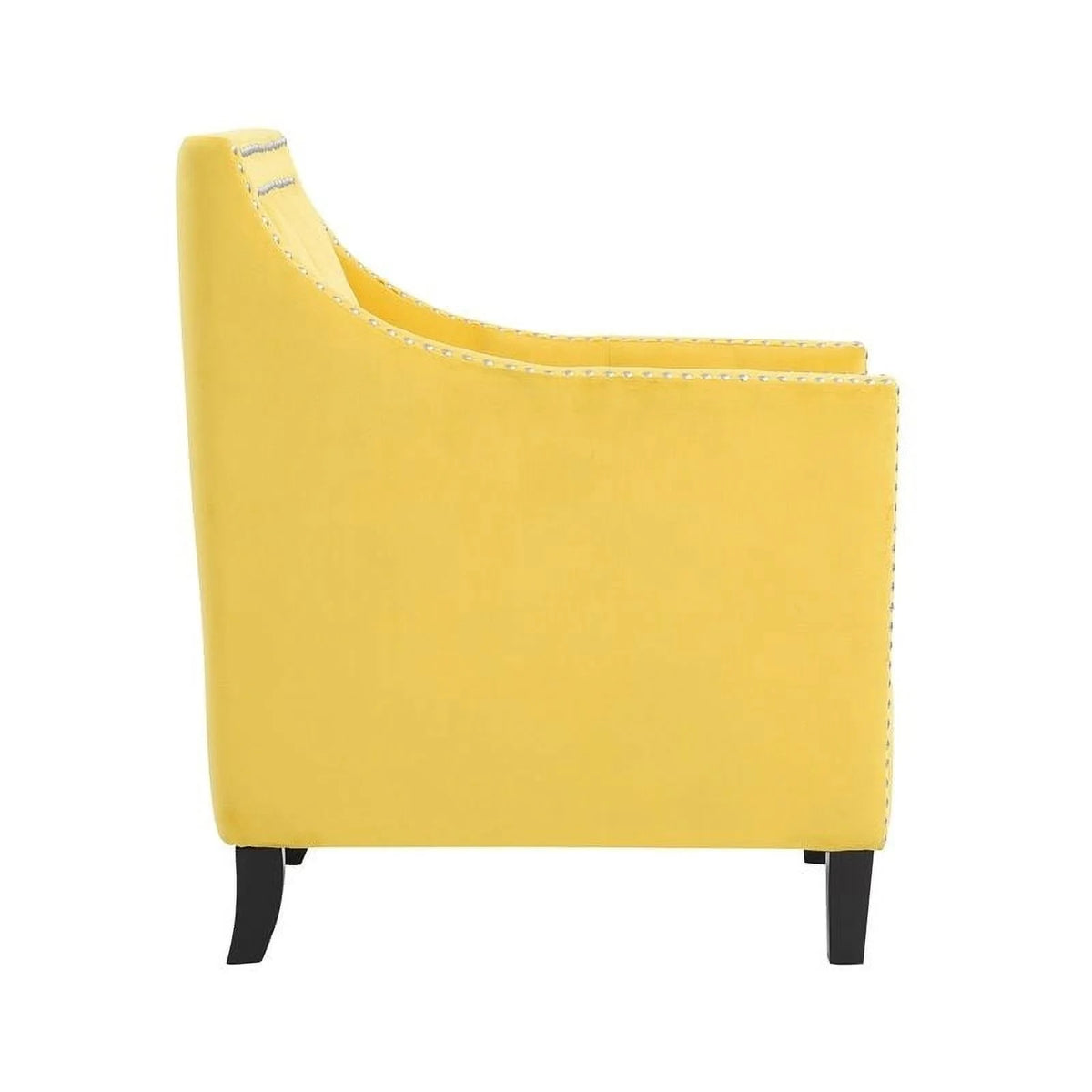 Yellow Velvet Accent Chair C414