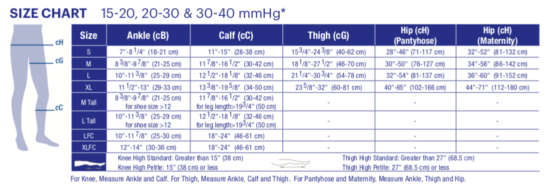 30-40 mmHg Black Thigh High Silicone Lace Strip D934159