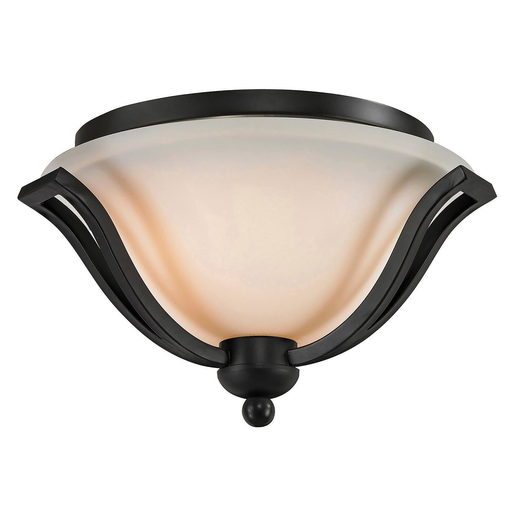Matte Black 2-Light Flush Mount X862107