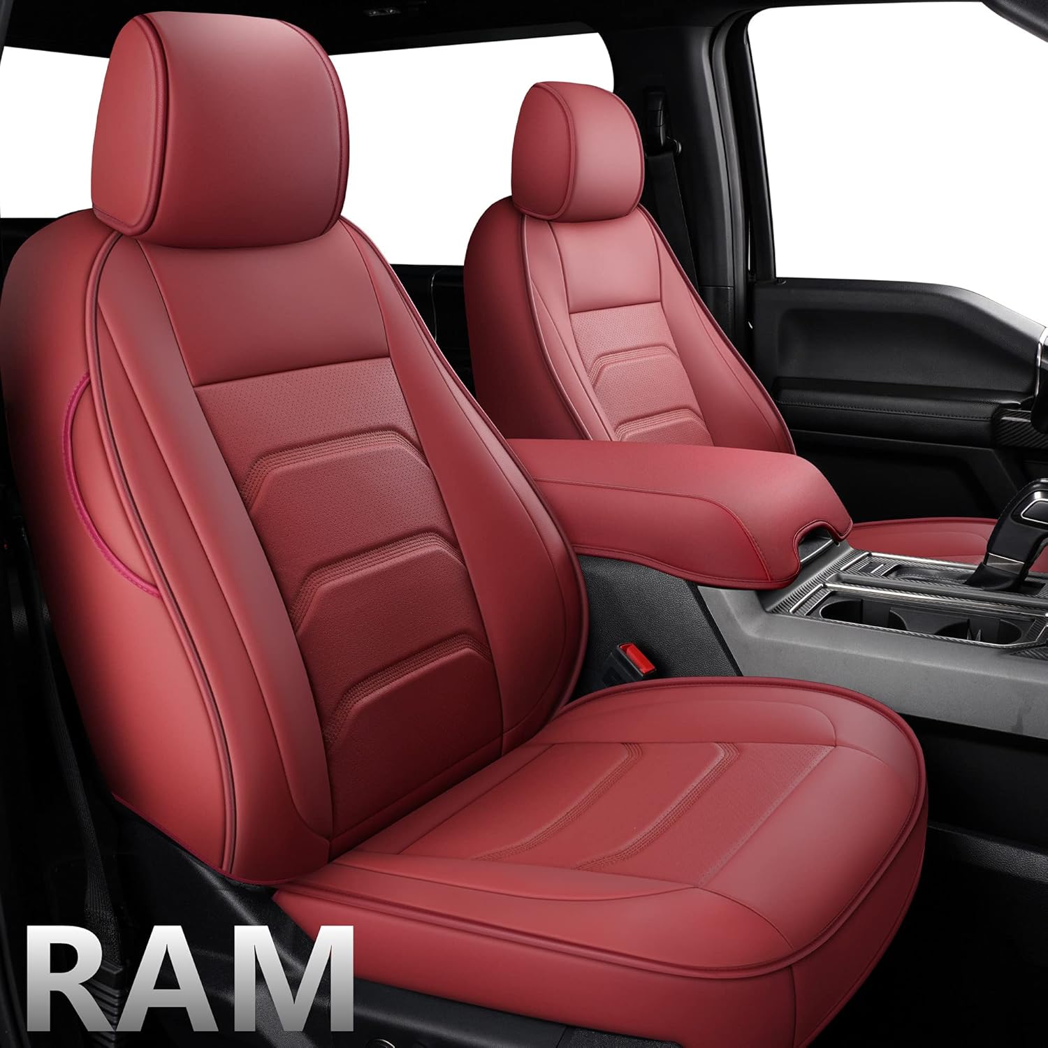 Faux Leather Full Coverage Custom Car Seat Covers Full Set S598