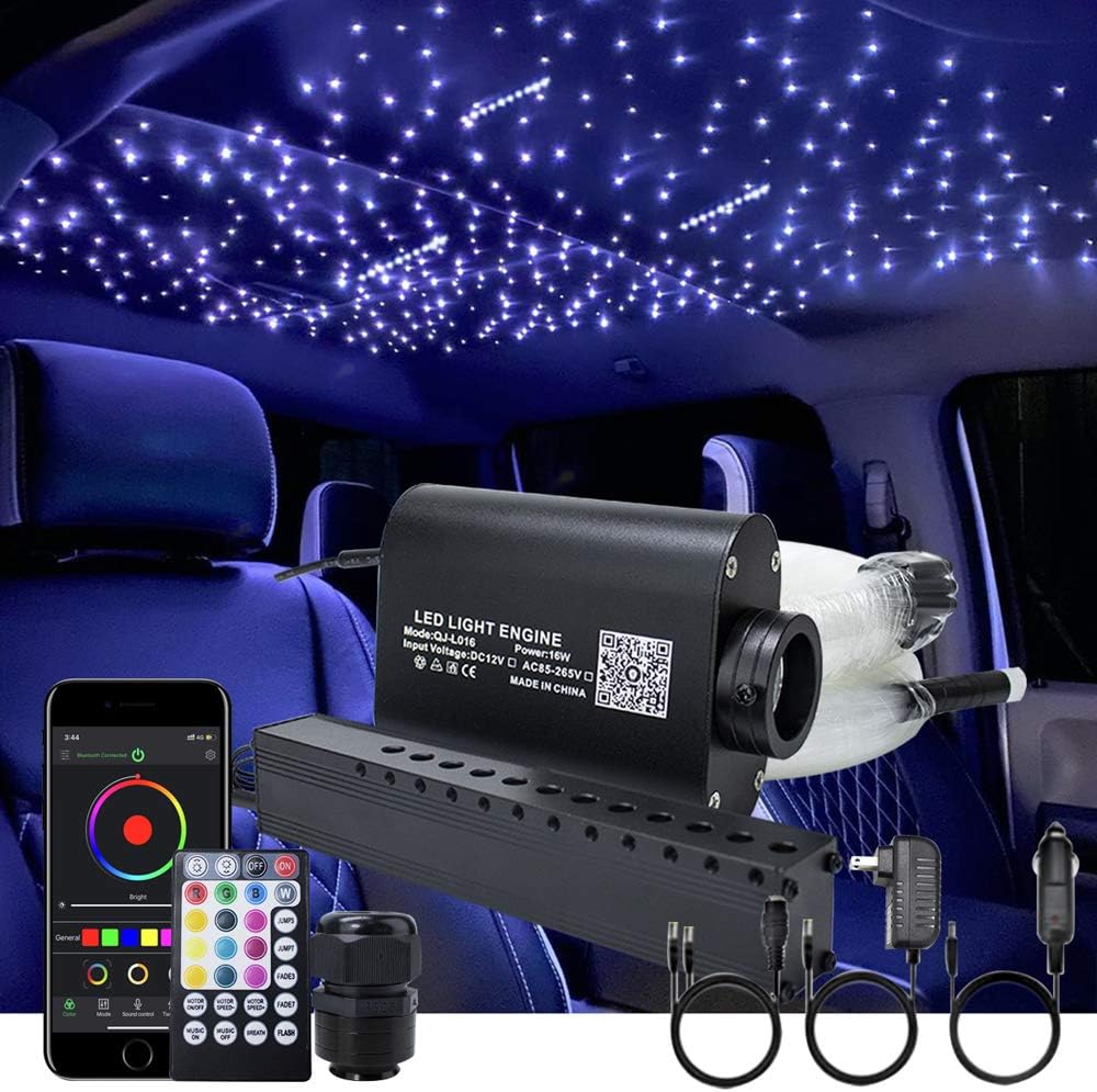 16W Fibre Optic Star Ceiling Light Kit with 550pcs 0.75mm Fiber Cable S293794