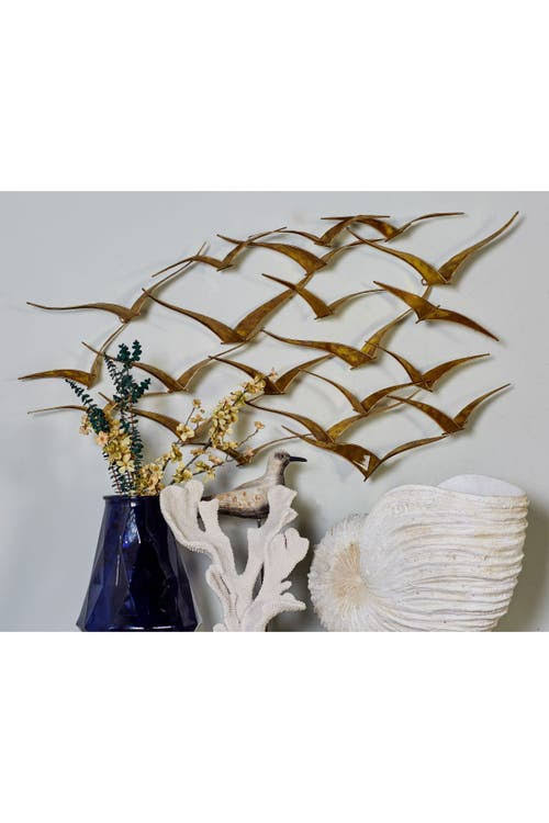 Metal Flocking Birds Decorative R1527