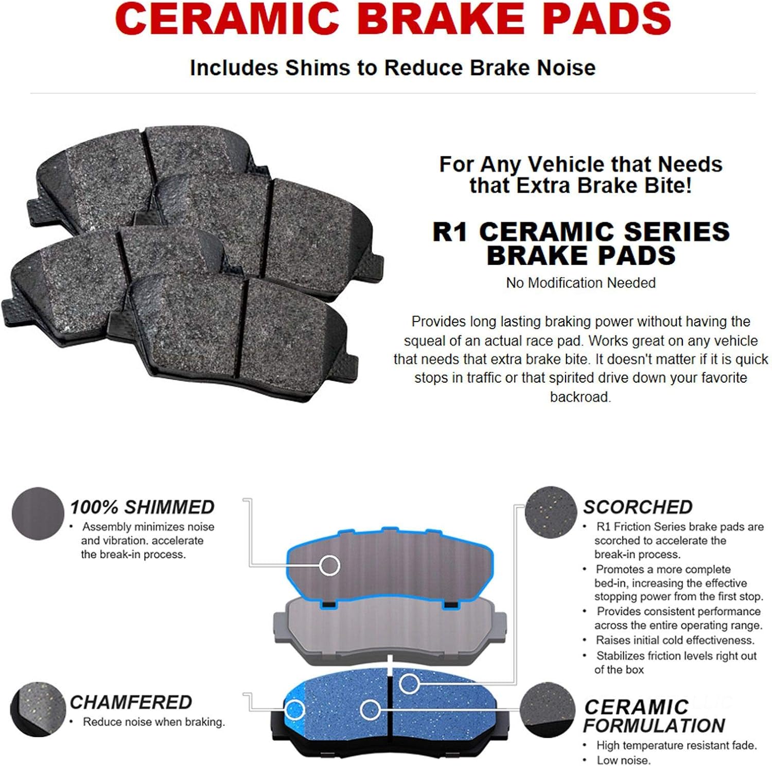 Replacement Brake Rotors Kit & Semi-Met Brake Pads A524811