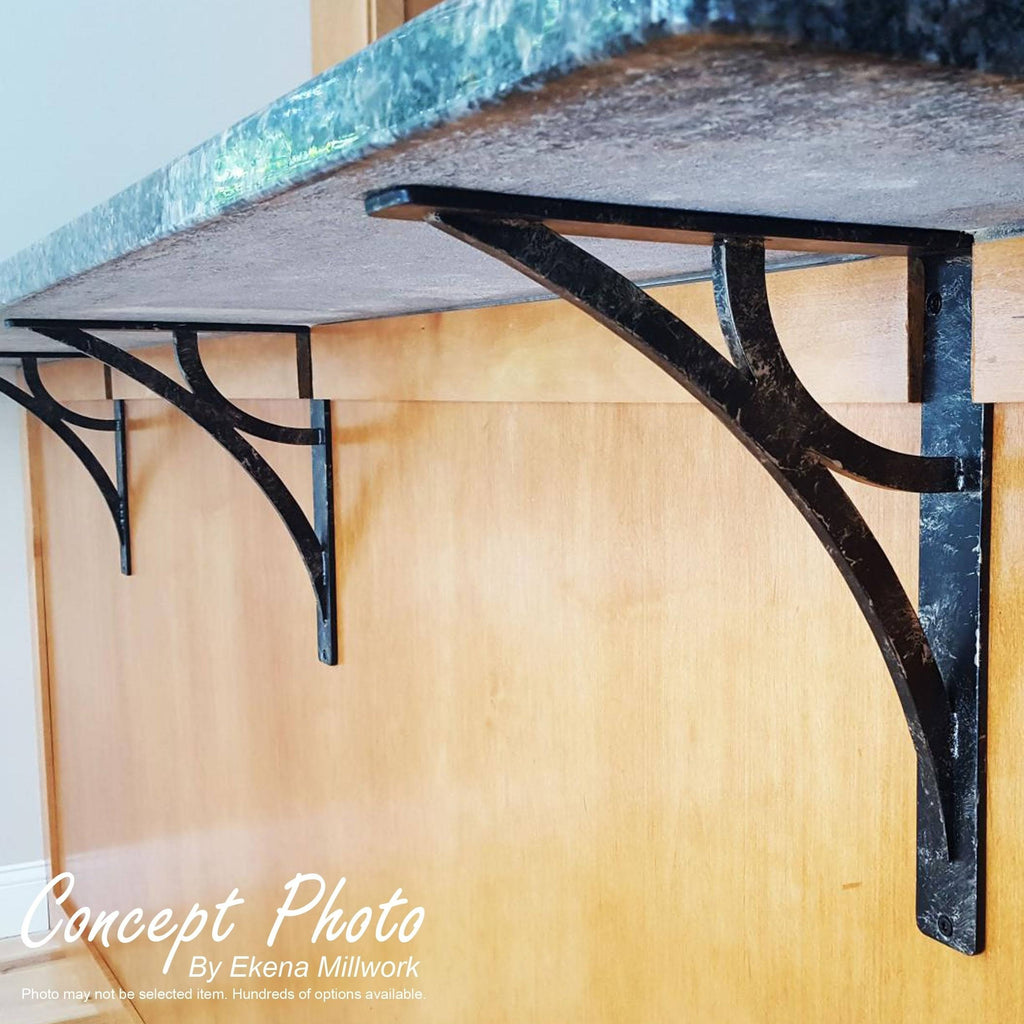 Wrought Iron Bracket Antiqued Pale Gold D1167