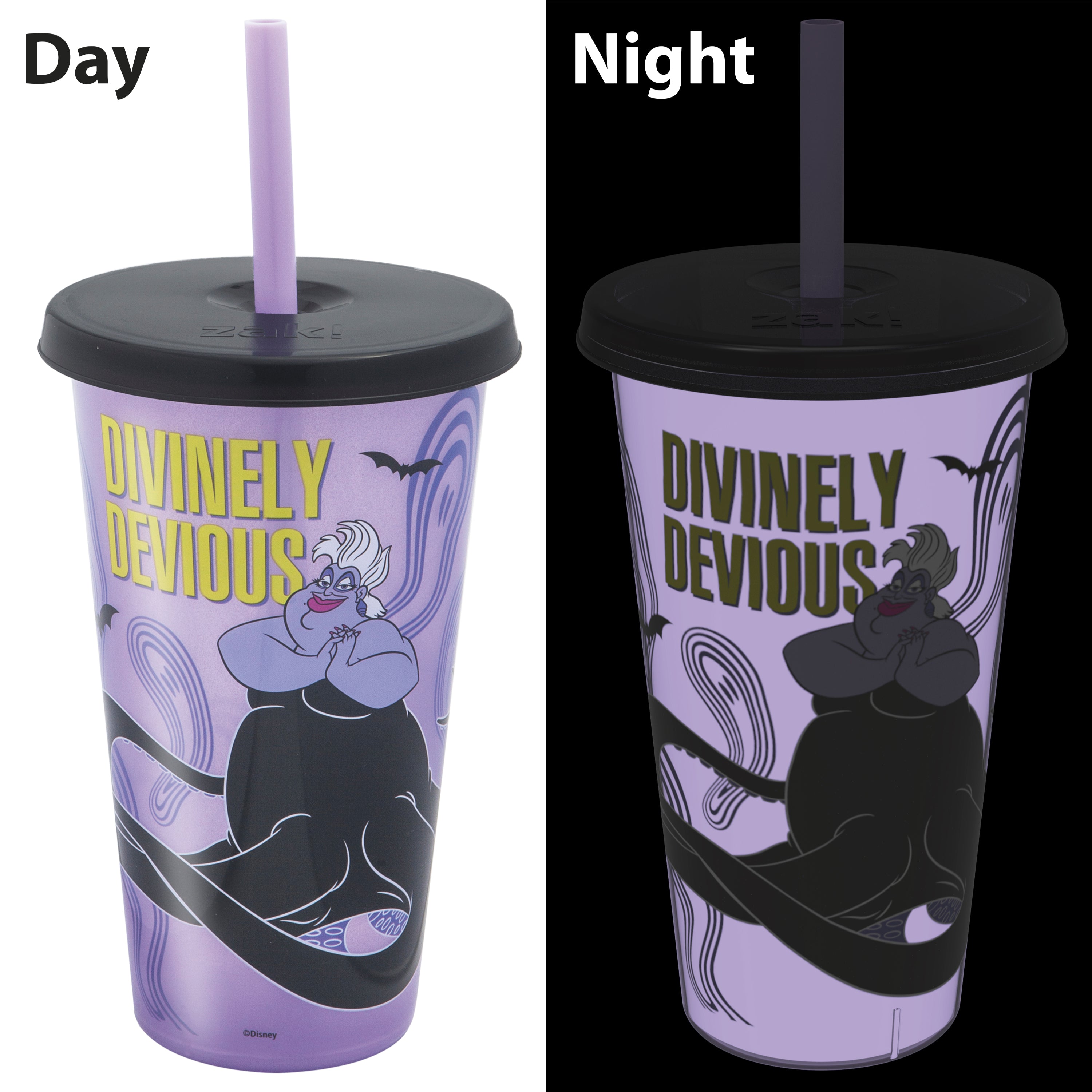 4 pcs 25 oz Glow in the Dark Plastic Tumbler Set T784061