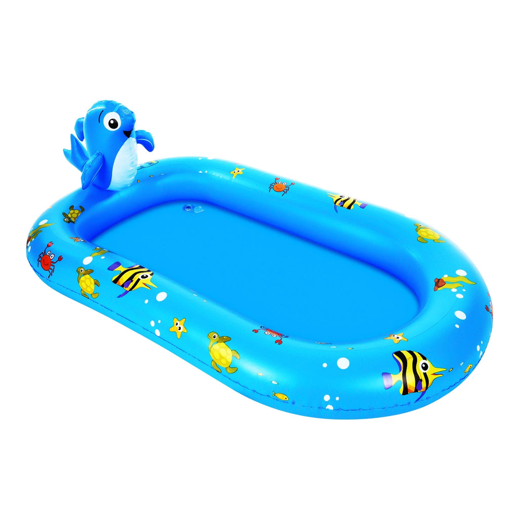 Dolphin Inflatable Sprinkler Pool 67 * 40in Kiddie Pool Y8127