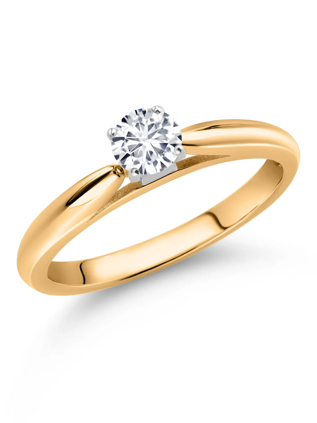 10K Yellow Gold Lab Grown Diamond Solitaire Engagement Ring R231