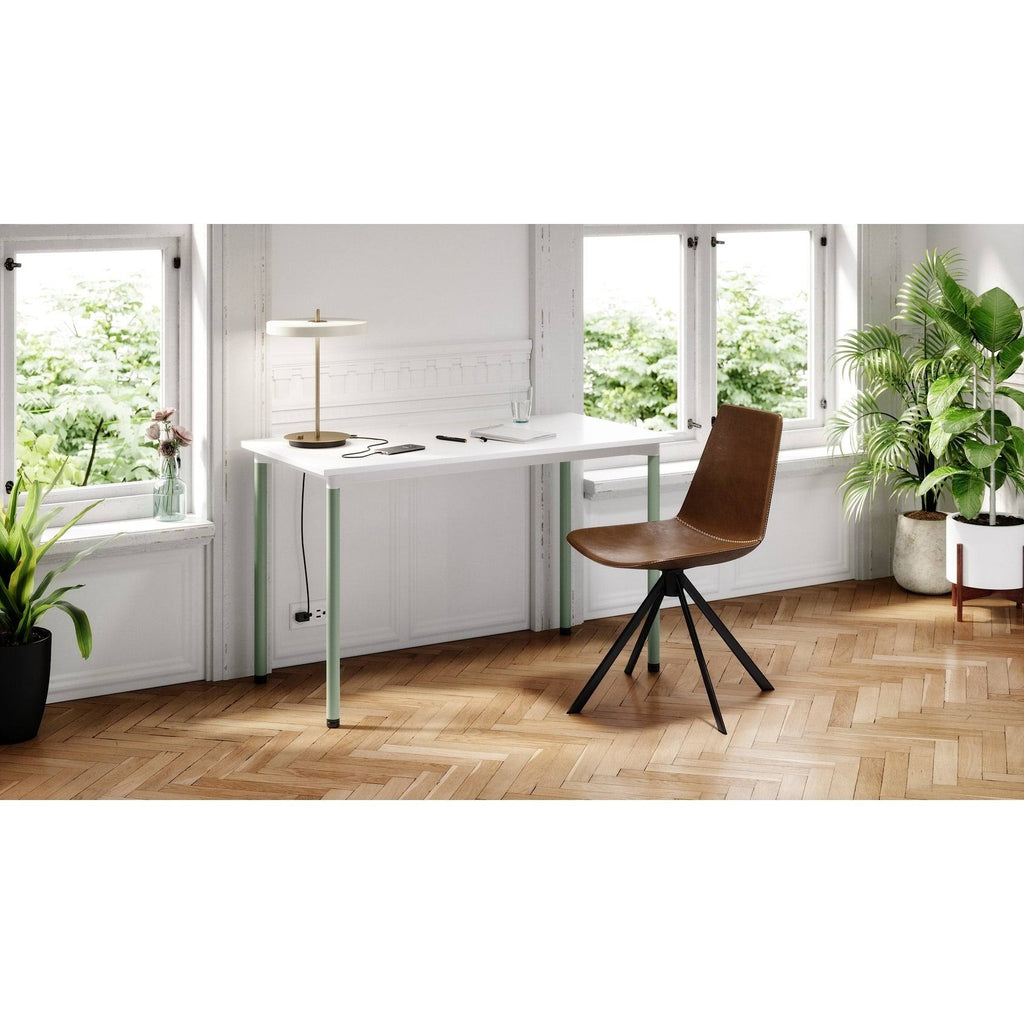 White Office Desk with Casters Z554837