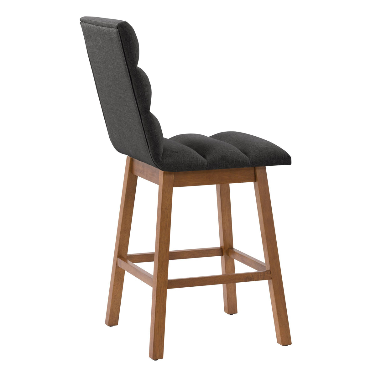 Dark Gray Fabric Barstool - Set of 2 W9698