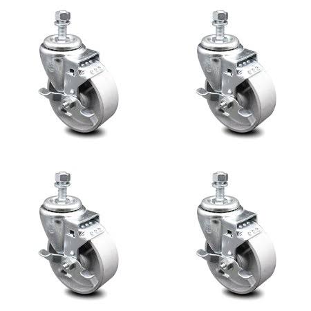 Semi Steel Swivel Caster with 4x22 Wheel and 10MM Stem X80482