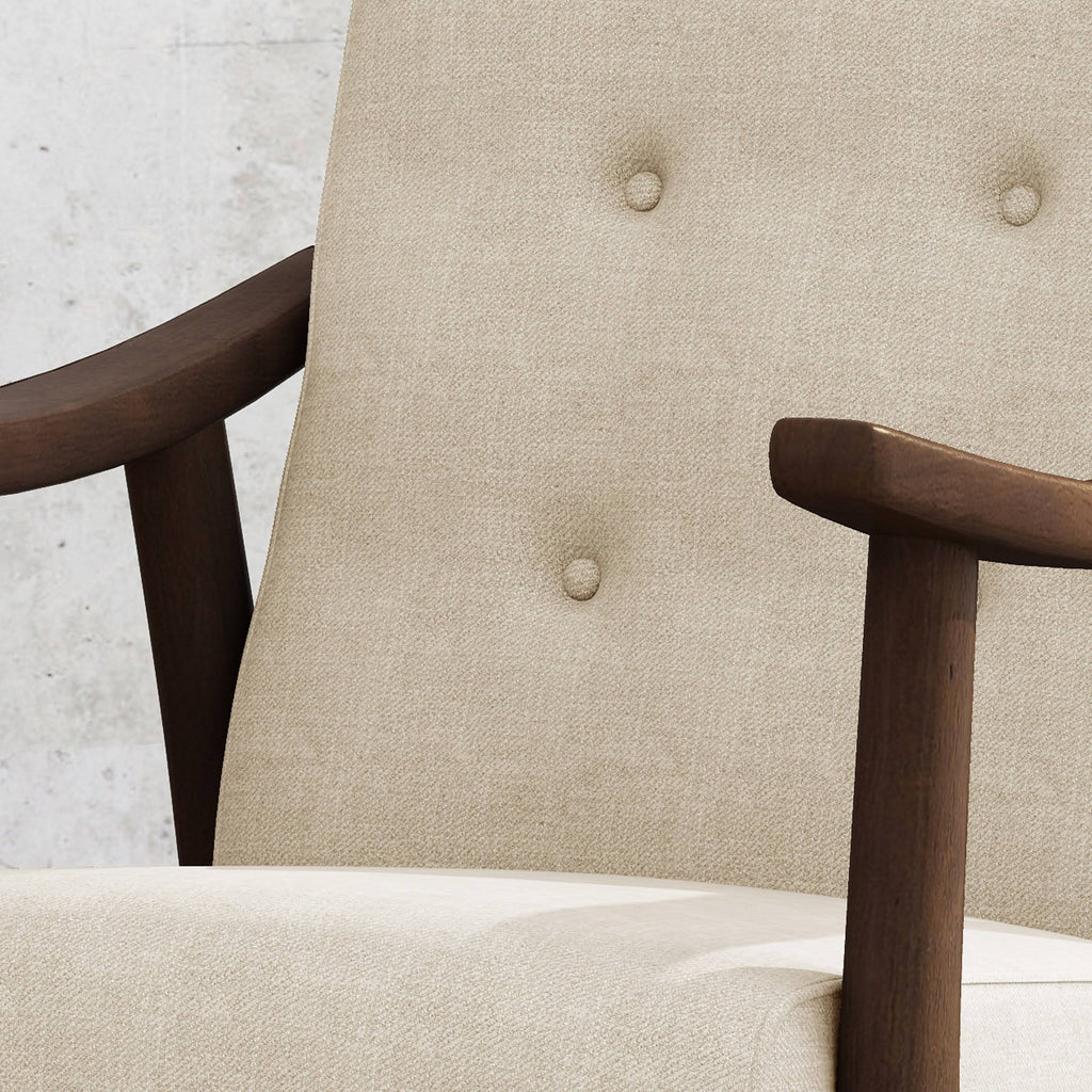 Beige Brown Mid-Century Modern Accent Chair L938