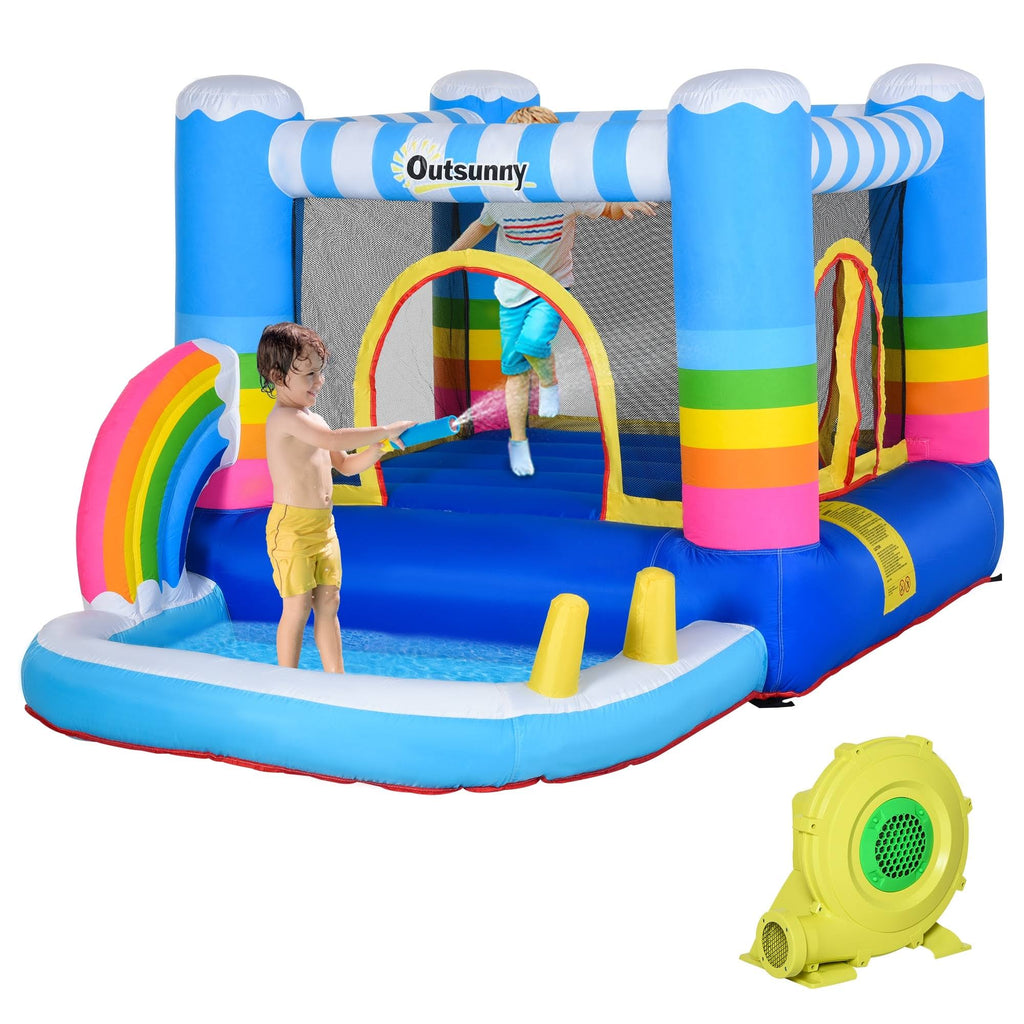 2-in-1 Kids Inflatable Bounce House with Carry Bag X25367