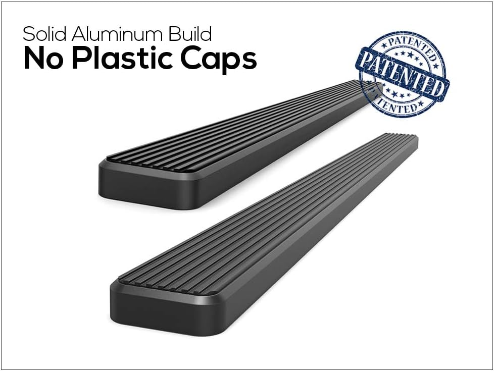 Black Powder Coated 5in Running Boards D339