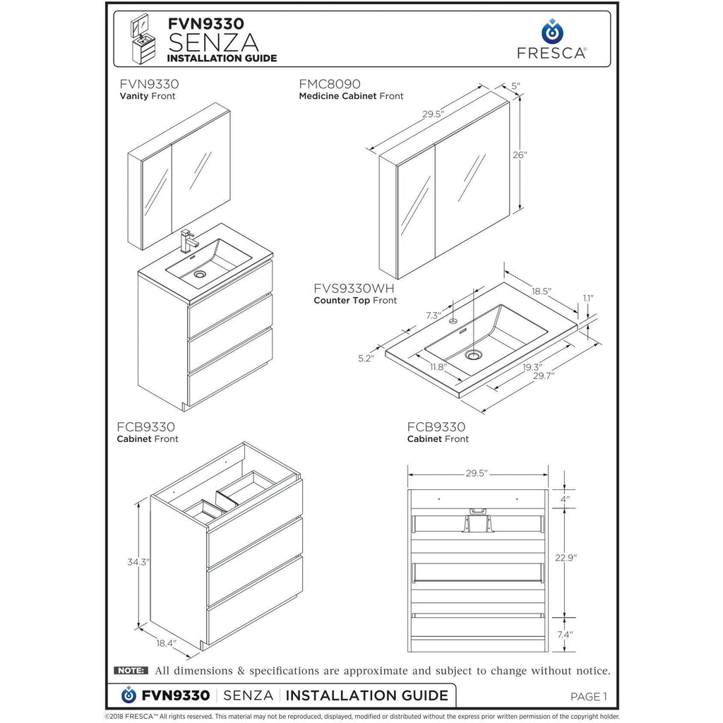 Rosewood Free Standing Bathroom Cabinet M607385