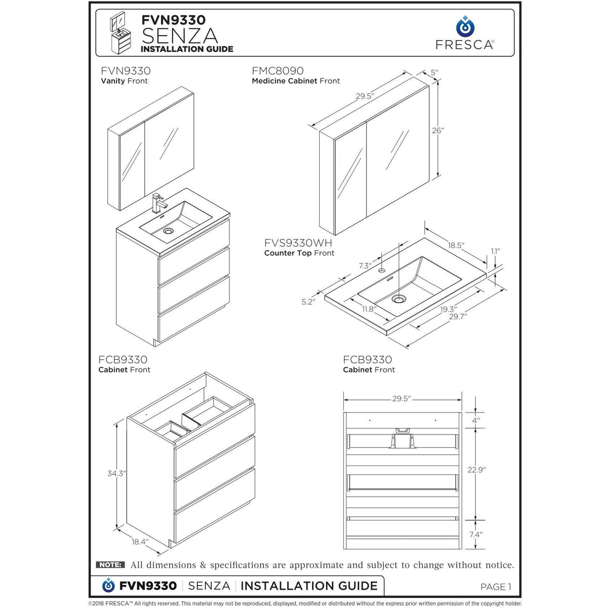 Rosewood Free Standing Bathroom Cabinet M607385