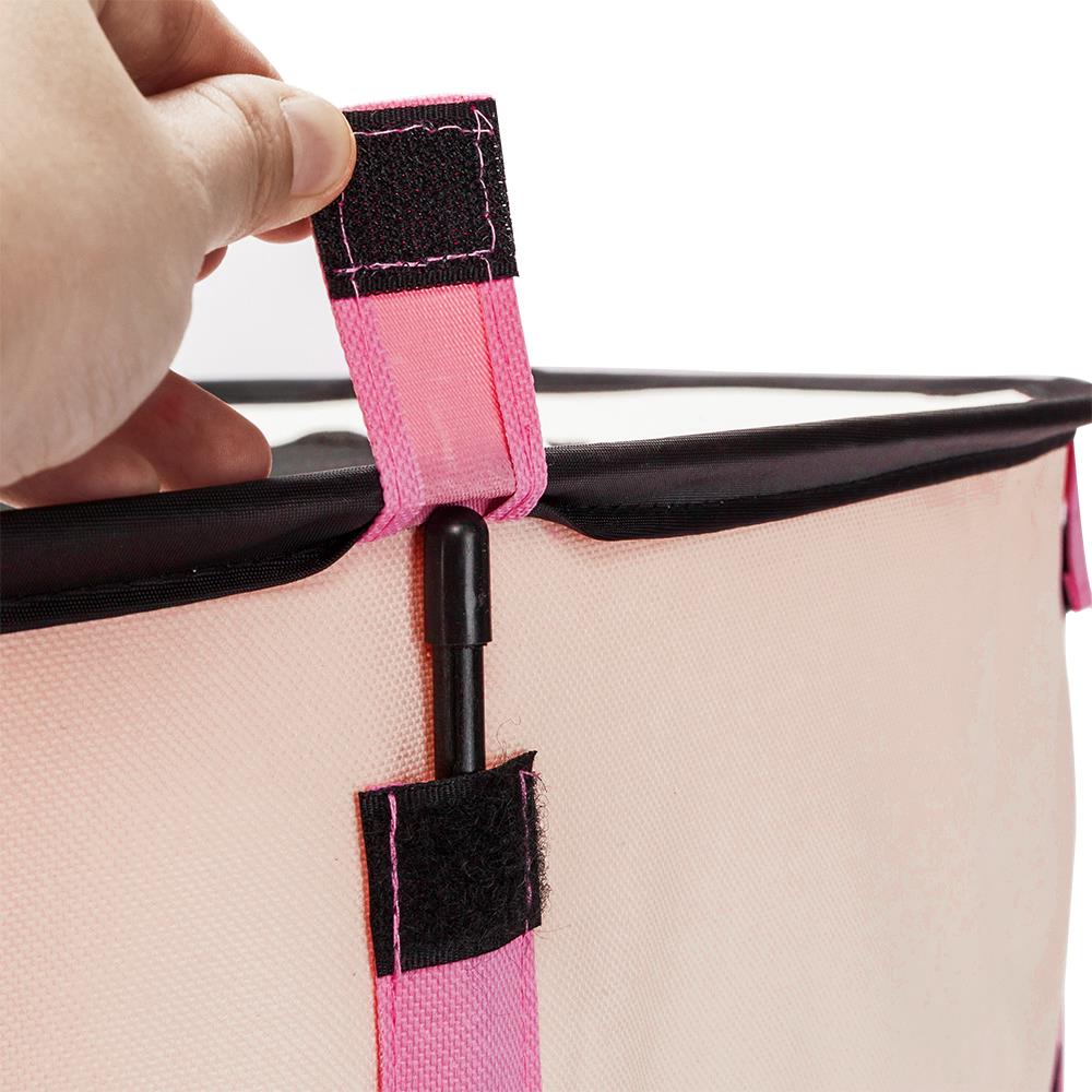 Pink 8 Panel Pet Playpen with Carry Bag L864