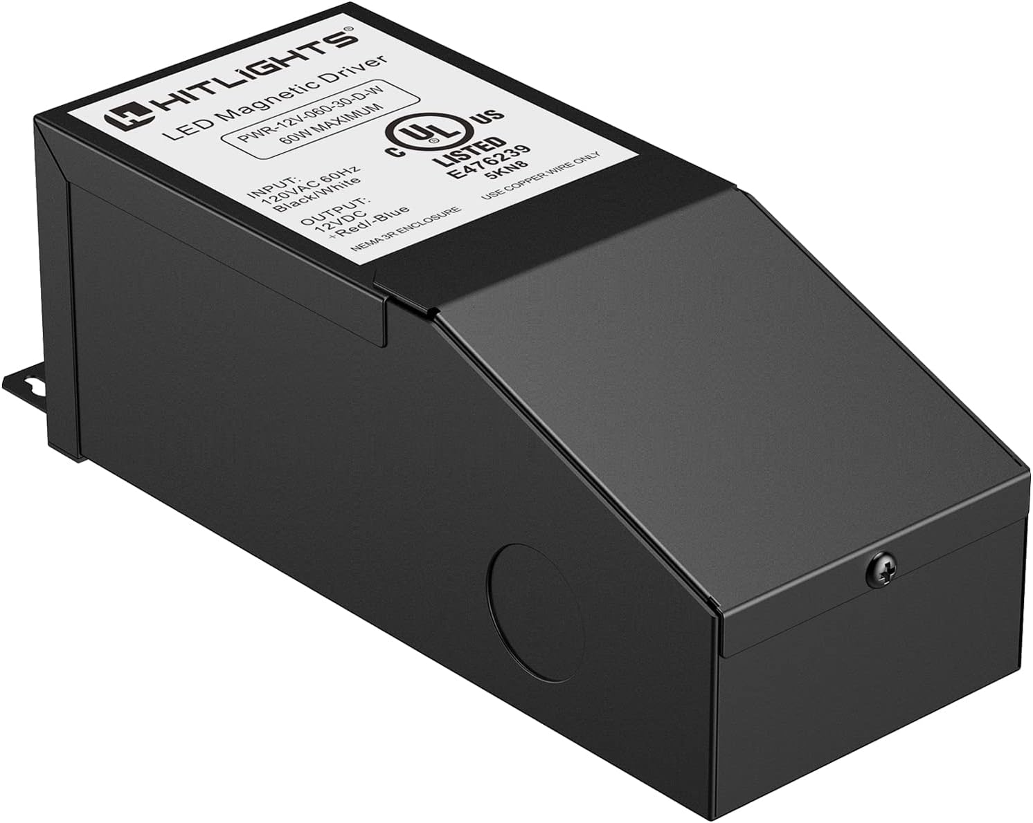 60W Dimmable LED Driver Transformer, 110V AC to 12V DC, Pack of 2 Y709