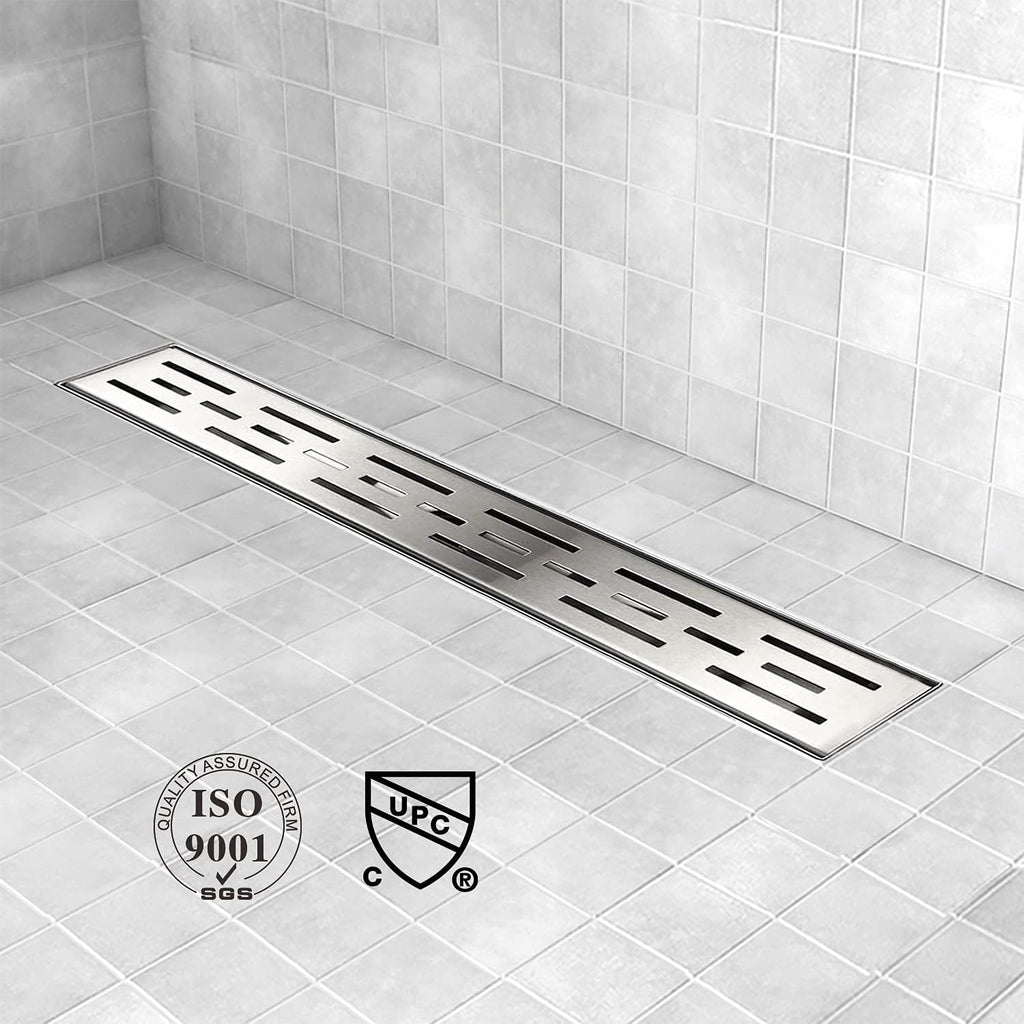 24 inch Linear Brushed 304 Stainless Steel Shower Drain M592319