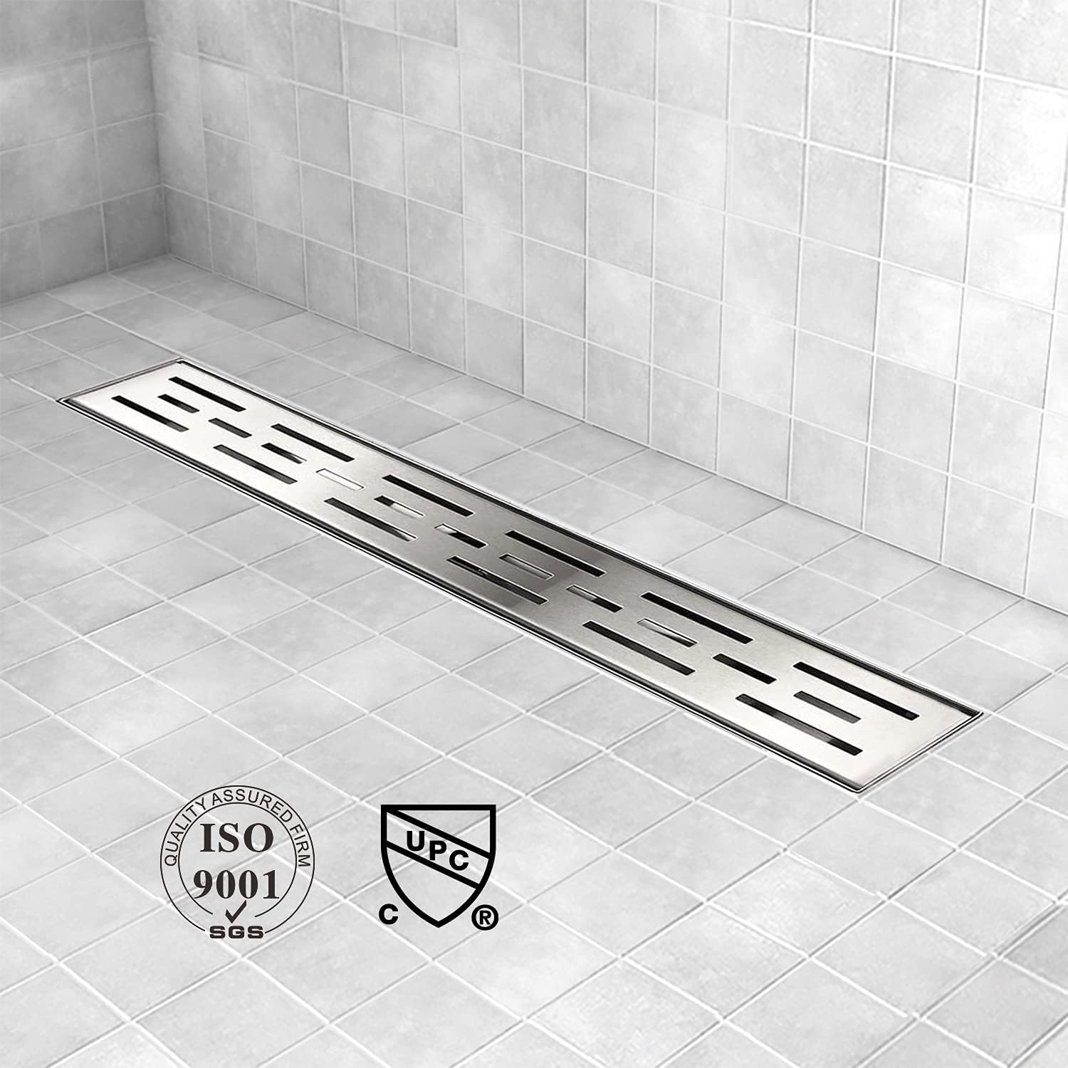 24 inch Linear Brushed 304 Stainless Steel Shower Drain M592319