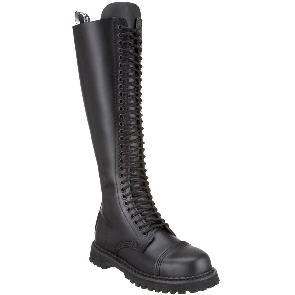 Black Leather Shoes V93834