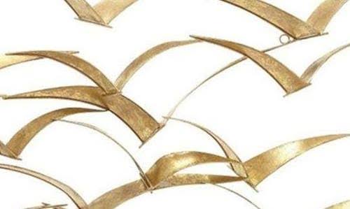 Metal Flocking Birds Decorative R1527