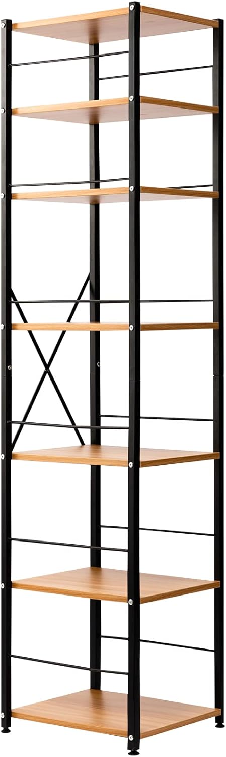 Black 7 Tier Metal Corner Storage Shelf L965